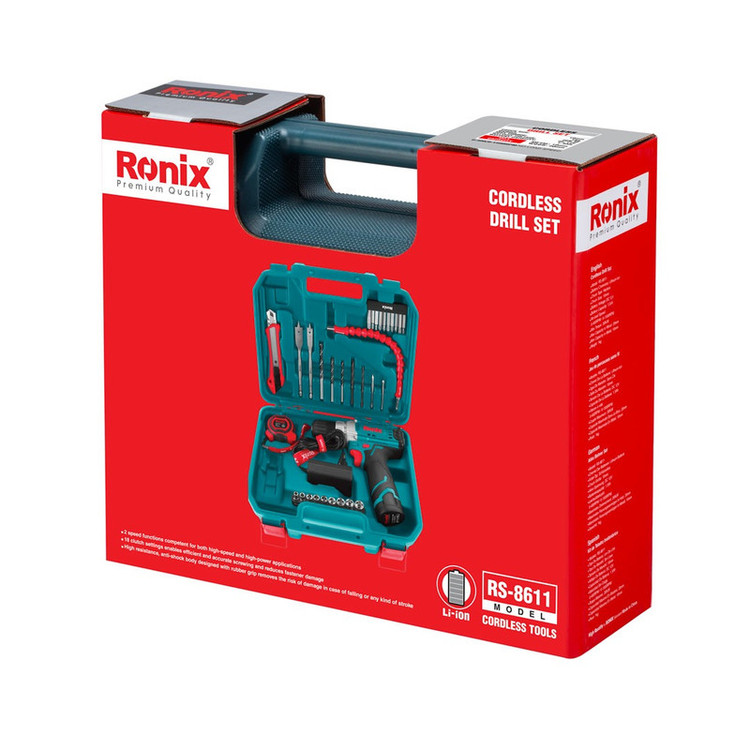 مجموعه 35 عددی دریل چکشی رونیکس مدل RS-8611