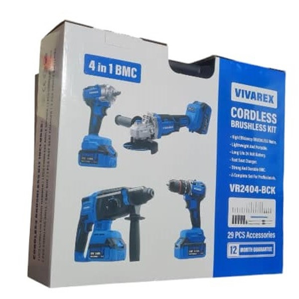 دریل ویوارکس مدل VR2404-BCK مجموعه چهار عددی