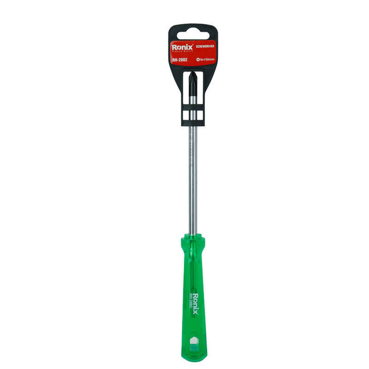 پیچ گوشتی تکی ساده 150*8 چهارسو کریستالی رونیکس مدل RH-2882