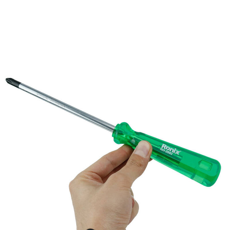 پیچ گوشتی تکی ساده 150*8 چهارسو کریستالی رونیکس مدل RH-2882