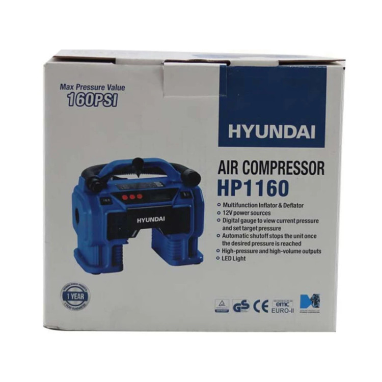 مینی کمپرسور فندکی هیوندای مدل HP1160 بدون روغن