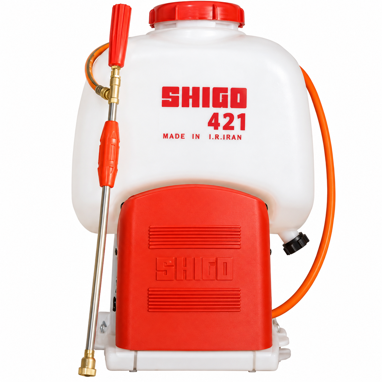 سمپاش شارژی 20 لیتری پشتی با پمپ دوقلو شاخص کد 421 (طرح سولو)