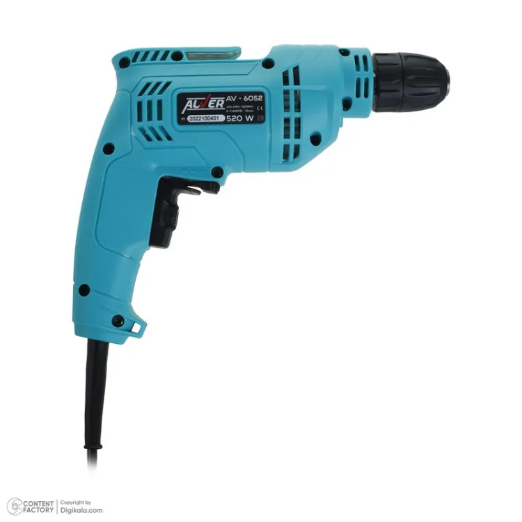 دریل برقی 10 میلیمتری 520 وات آلور کد AV-6052